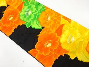 アンティーク　蘭模様織り出し袋帯（着用可）